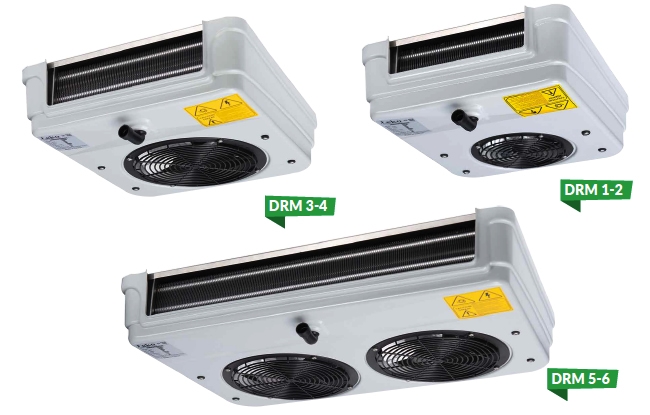 Deckenverdampfer mit einem Ventilator